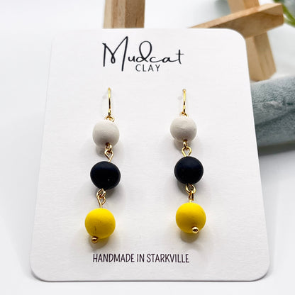 3 Beads | White, Black, & Yellow