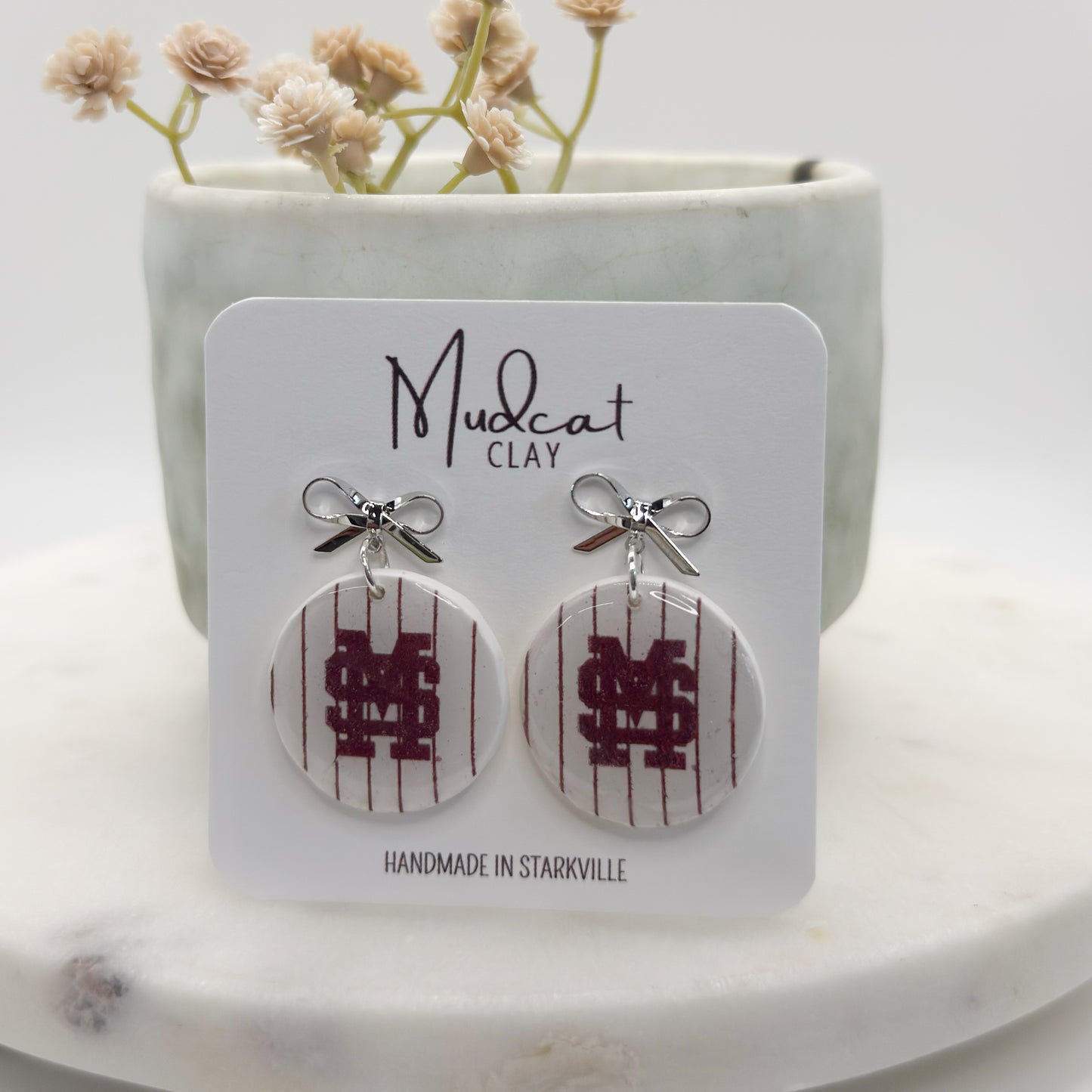 Mississippi State | M-over-S Pinstripes w/ Bows