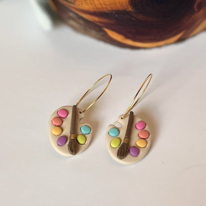 Artist's Paint Palette Earrings | Various Colors