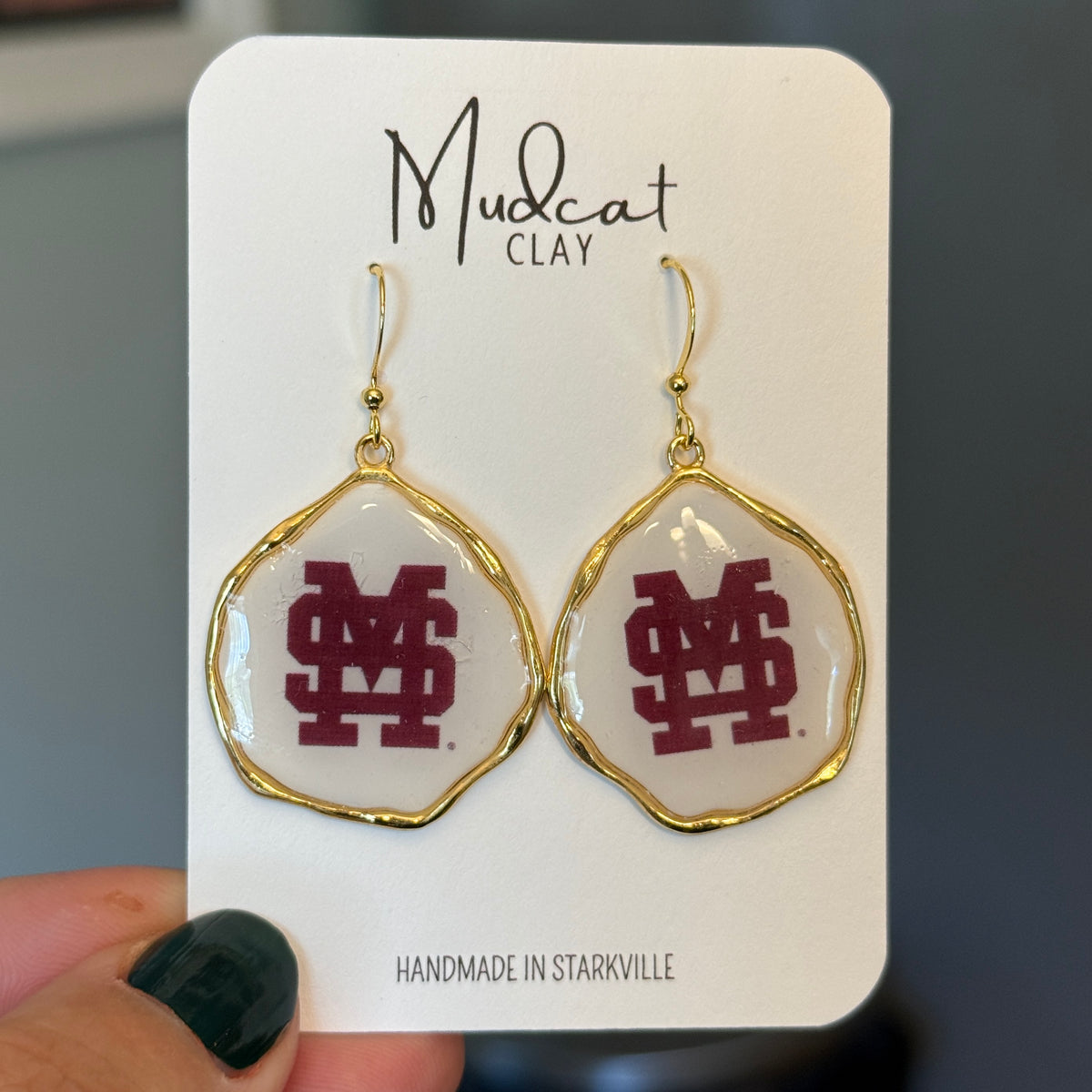 Mississippi State | Lux M-over-S Earrings