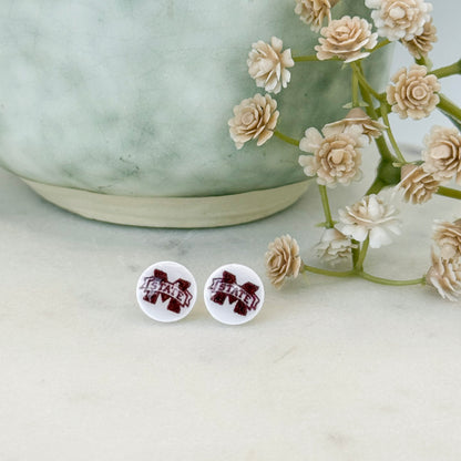Mississippi State | Mini MSU Logo Studs
