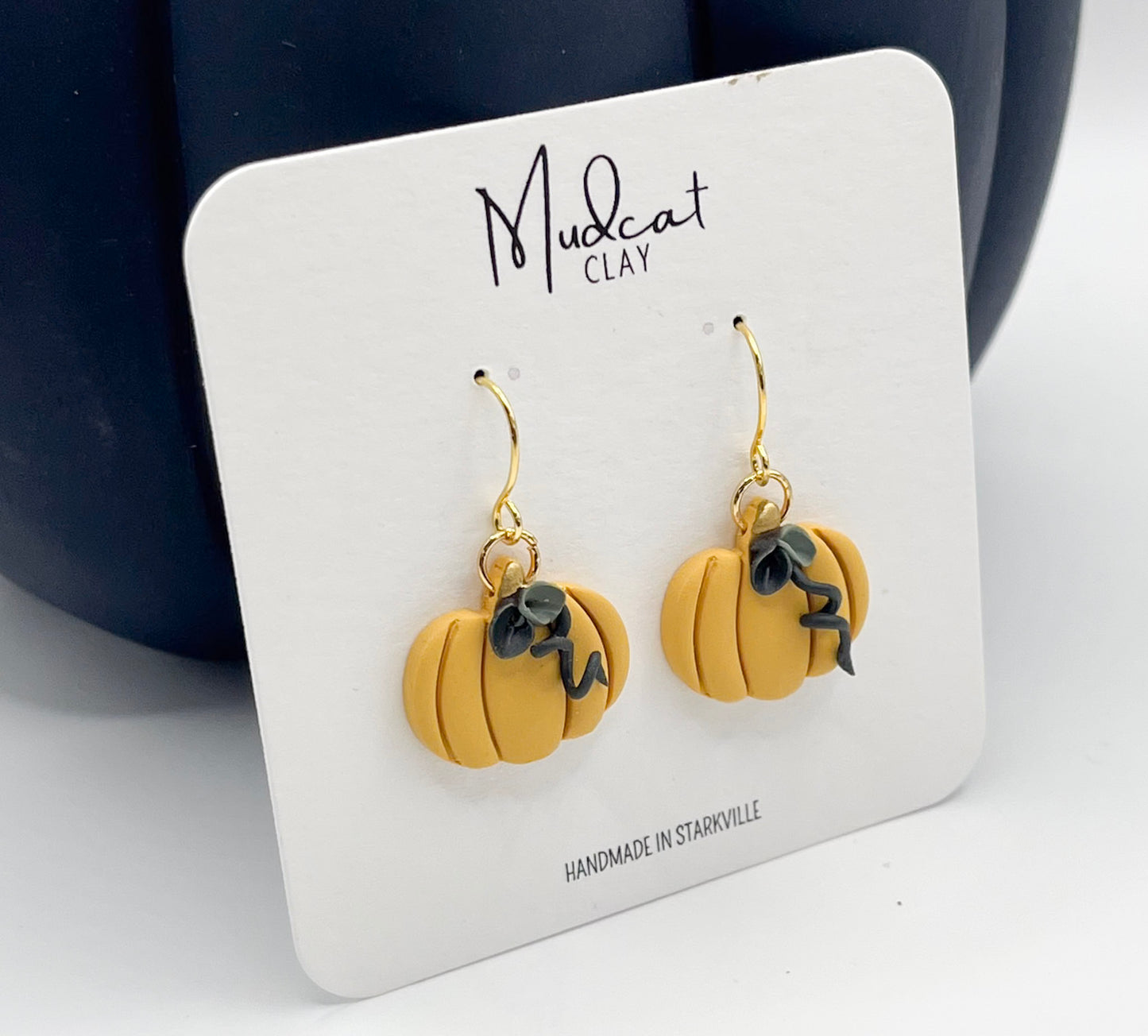 Small Pumpkins | Mustard Yellow w/ Vine
