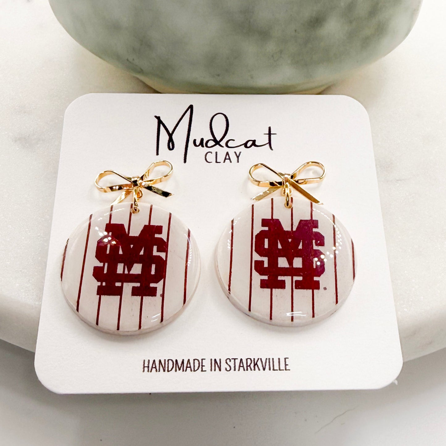 Mississippi State | M-over-S Pinstripes w/ Bows