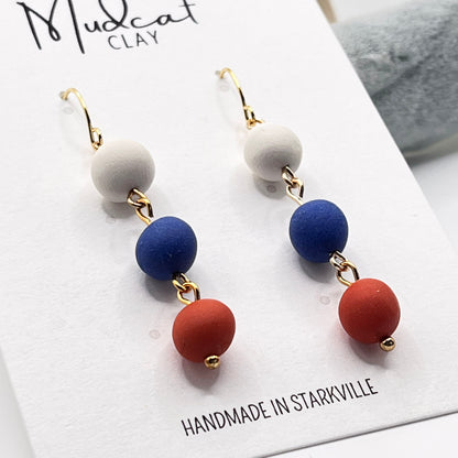 3 Beads | Blue & Orange