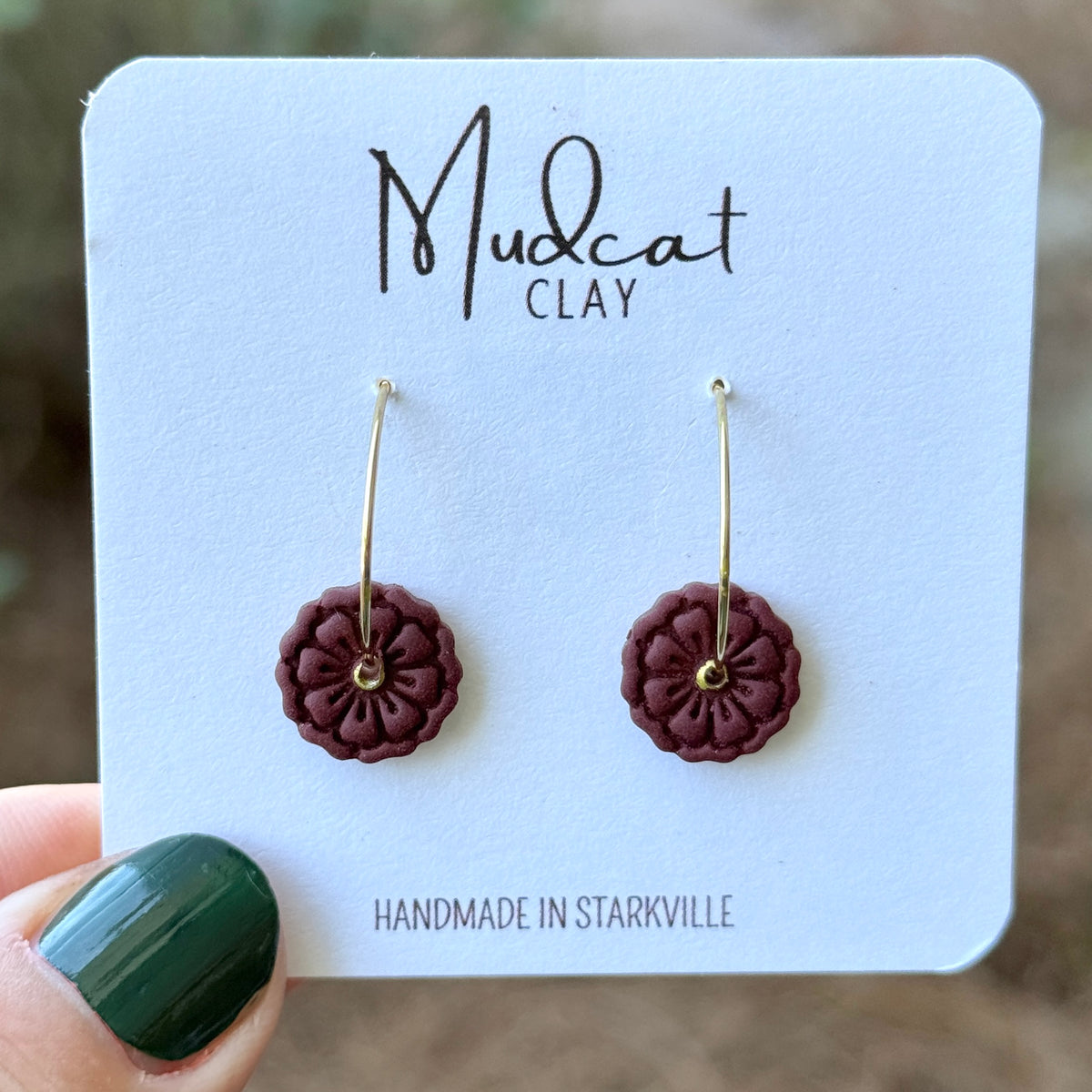 Small Hoop Earrings with Daisy Earrings
