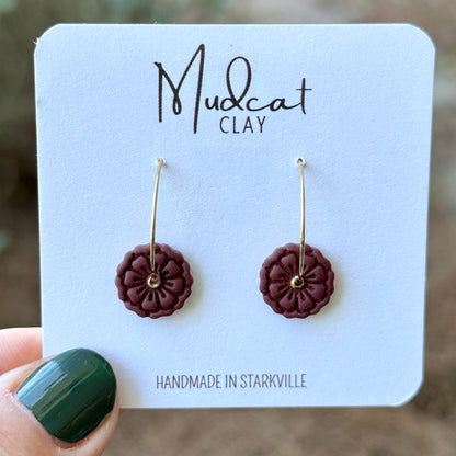Small Hoop Earrings with Daisy Earrings