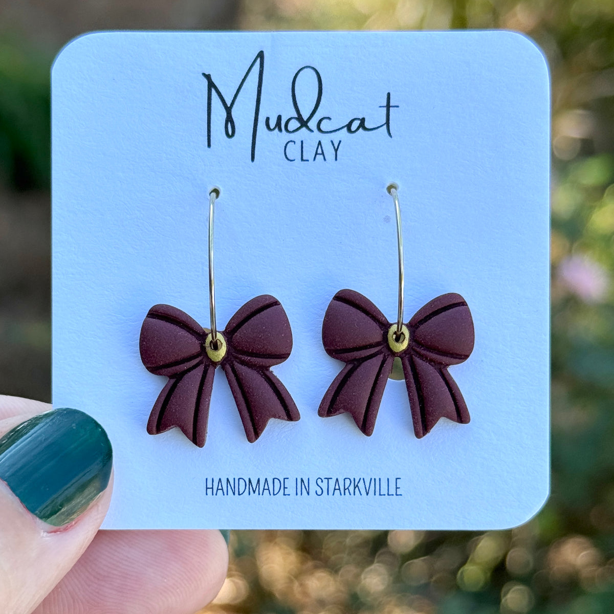 Maroon Bow Earrings | Various Designs
