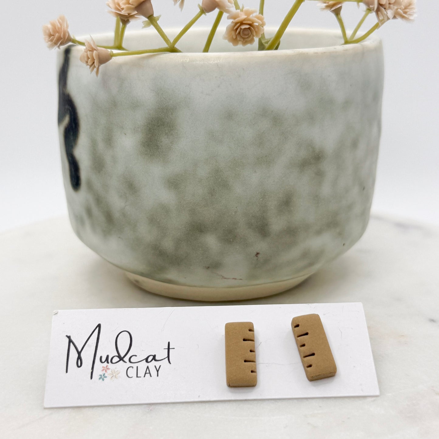 Mini Wooden Ruler Earrings