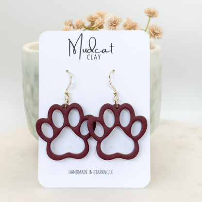 Hollow Dawg Paw Earrings