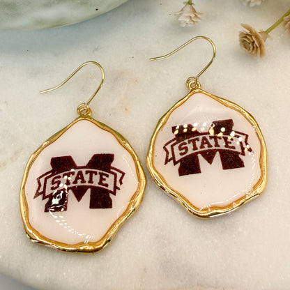 Mississippi State | M-State Banner Lux Earrings