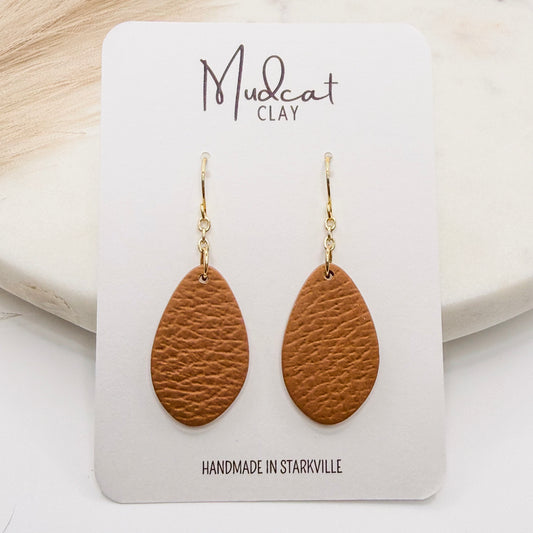 Abstract Teardrops | Leather Brown