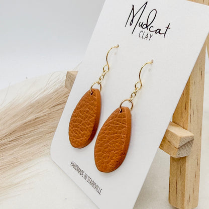 Abstract Teardrops | Leather Brown
