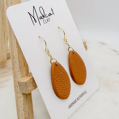 Abstract Teardrops | Leather Brown