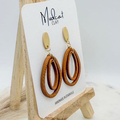 Abstract Hoops | Leather Brown