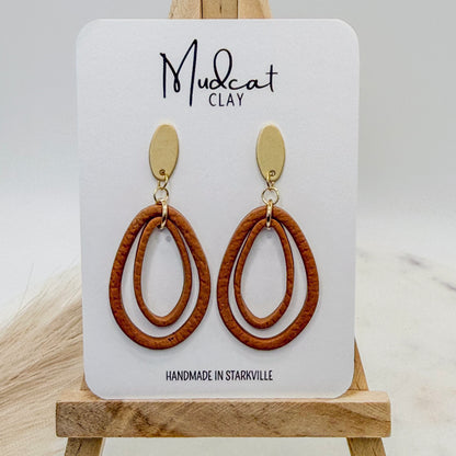 Abstract Hoops | Leather Brown