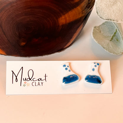 Science Beaker Earrings | Studs