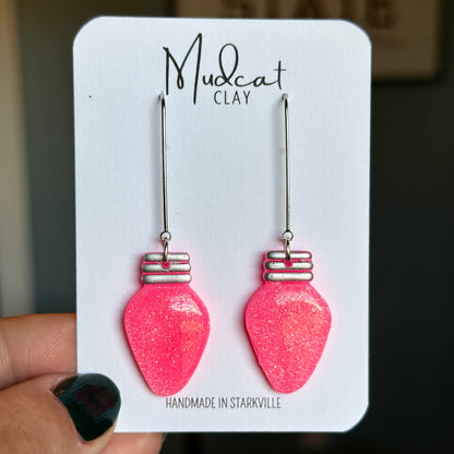 Large Christmas Tree Bulb Earrings