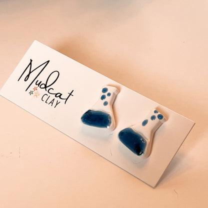 Science Beaker Earrings | Studs