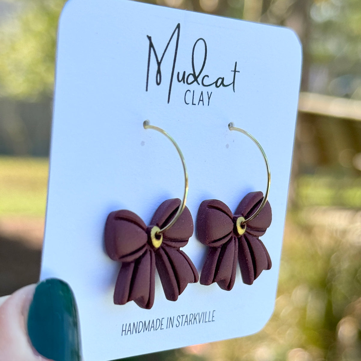 Maroon Bow Earrings | Various Designs