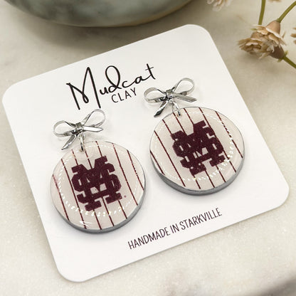 Mississippi State | M-over-S Pinstripes w/ Bows