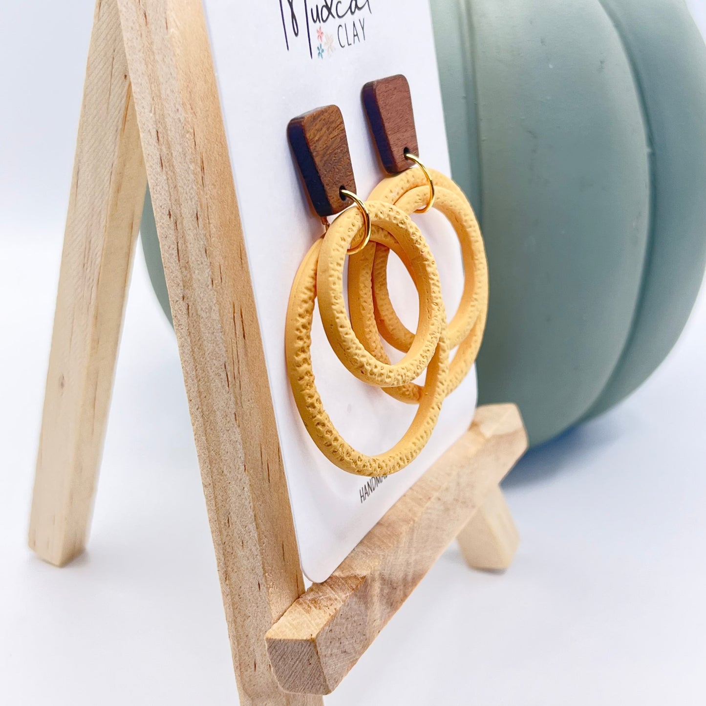 Double Hoops | Mustard Yellow