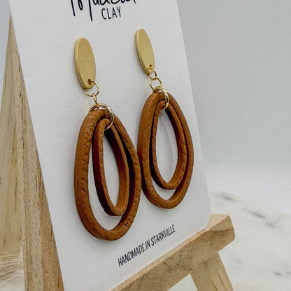 Abstract Hoops | Leather Brown