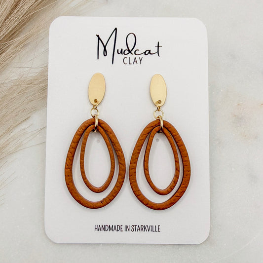 Abstract Hoops | Leather Brown