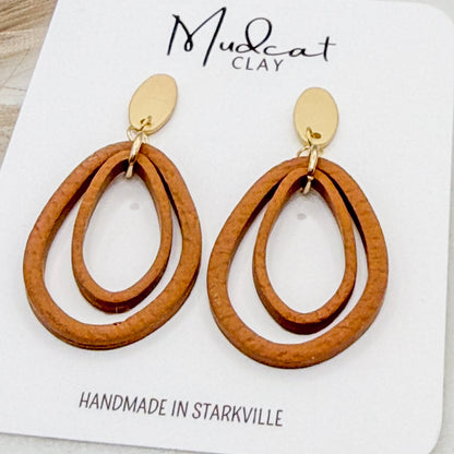 Abstract Hoops | Leather Brown