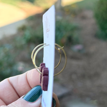 Small Hoop Earrings with Dawg Paws