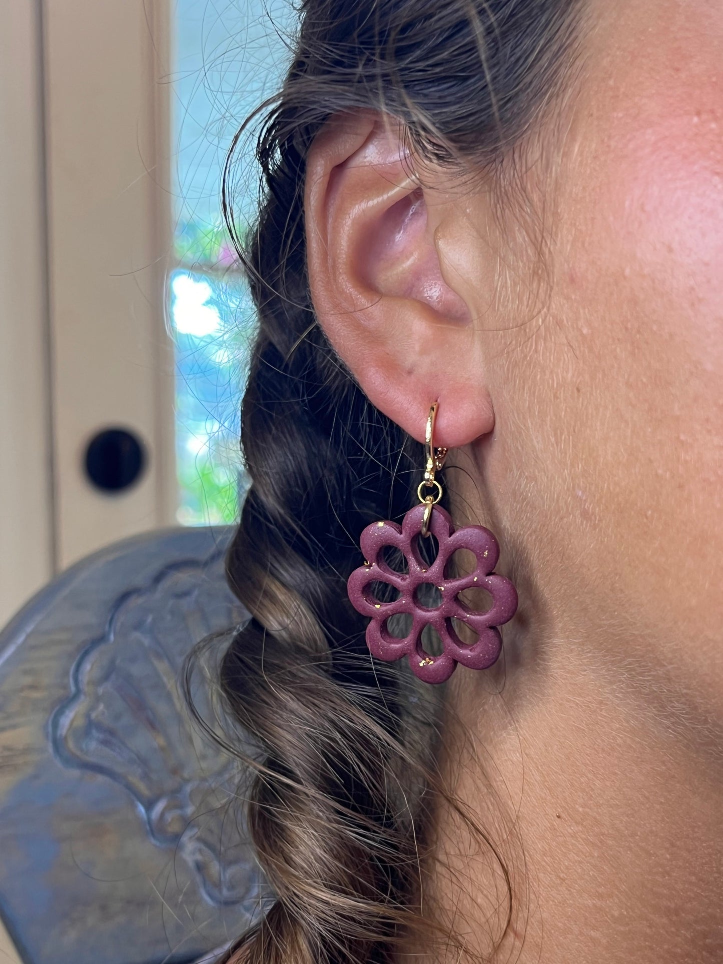 Hollow Flowers | Maroon or Maroon with Gold Shimmer