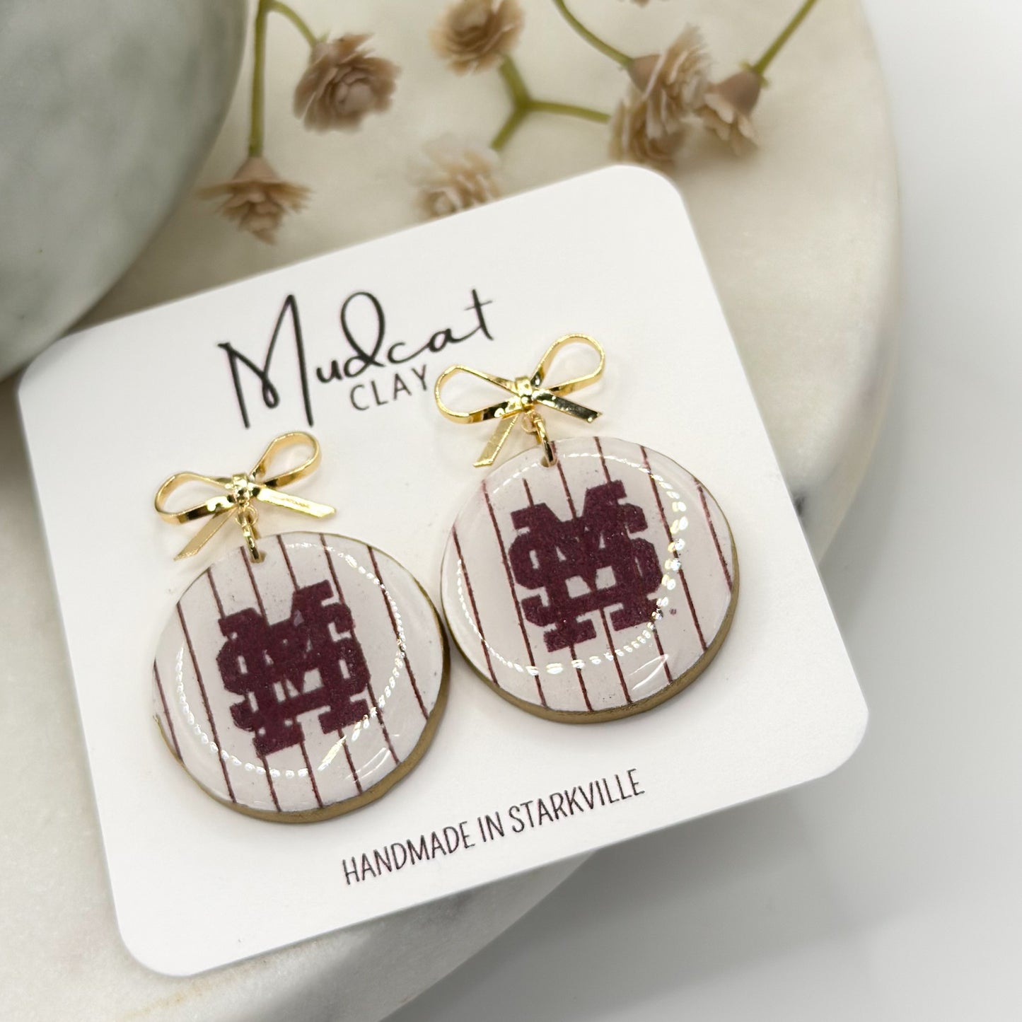 Mississippi State | M-over-S Pinstripes w/ Bows