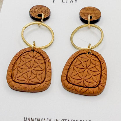 Dome with Brass Hoops | Leather Brown