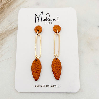 Leather on Gold Drops