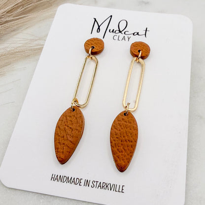 Leather on Gold Drops
