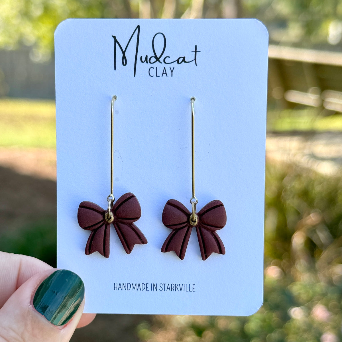 Maroon Bow Earrings | Various Designs