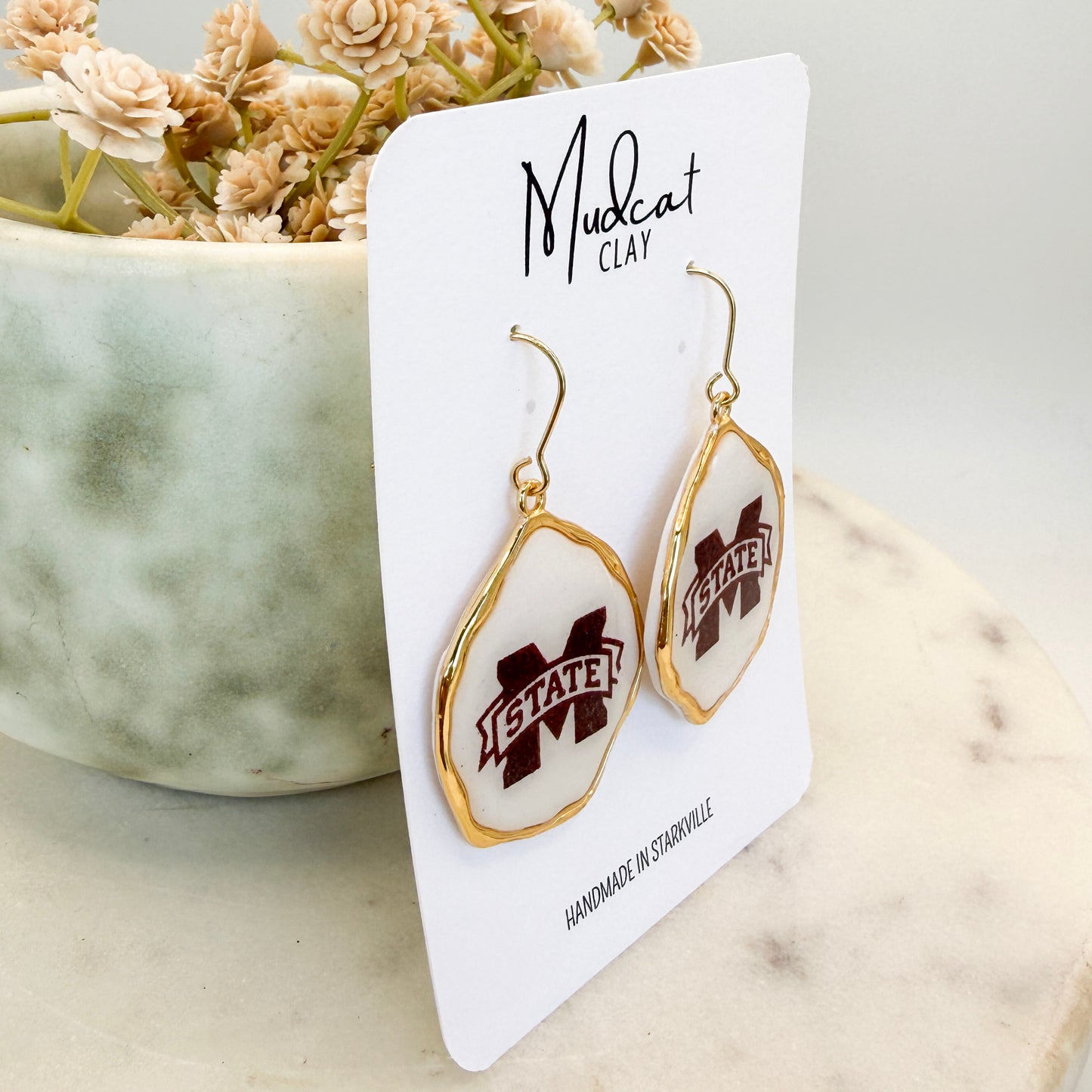 Mississippi State | M-State Banner Lux Earrings