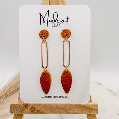 Leather on Gold Drops
