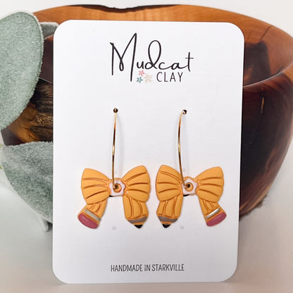 Pencil Bow Earrings
