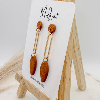 Leather on Gold Drops