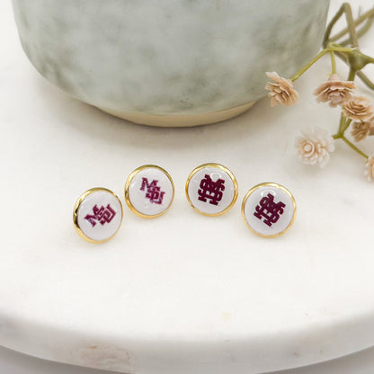Mississippi State | Bezeled Studs (Various Designs) (WHOLESALE)