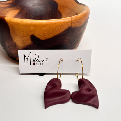 Puffy Hearts | Maroon