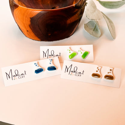 Science Beaker Earrings | Studs