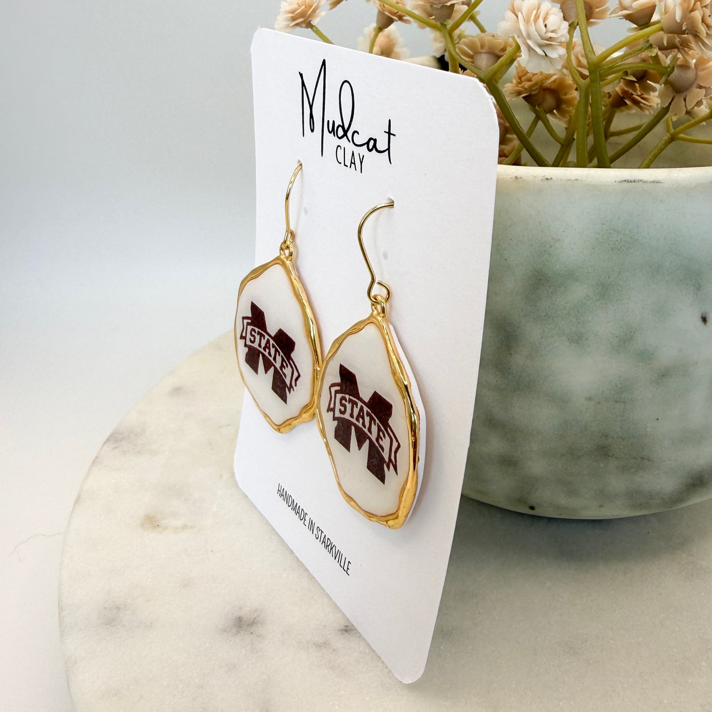 Mississippi State | M-State Banner Lux Earrings