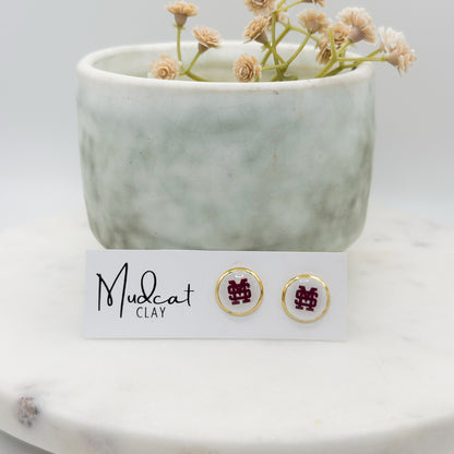 Mississippi State | Bezeled Studs (Various Designs) (WHOLESALE)