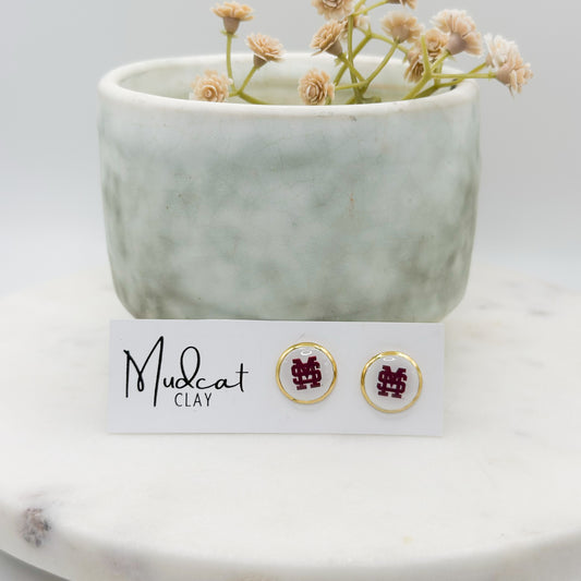 Mississippi State | Bezeled Studs (Various Designs) (WHOLESALE)