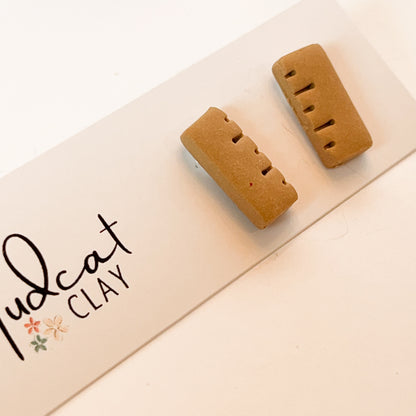 Mini Wooden Ruler Earrings