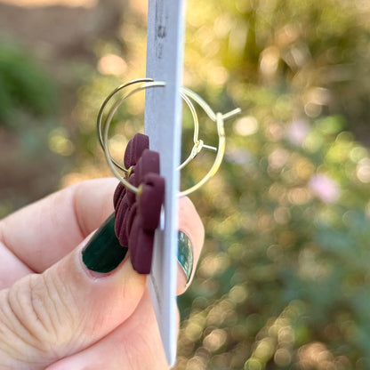 Maroon Bow Earrings | Various Designs