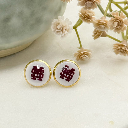 Mississippi State | Bezeled Studs (Various Designs) (WHOLESALE)