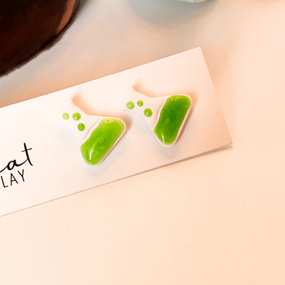 Science Beaker Earrings | Studs