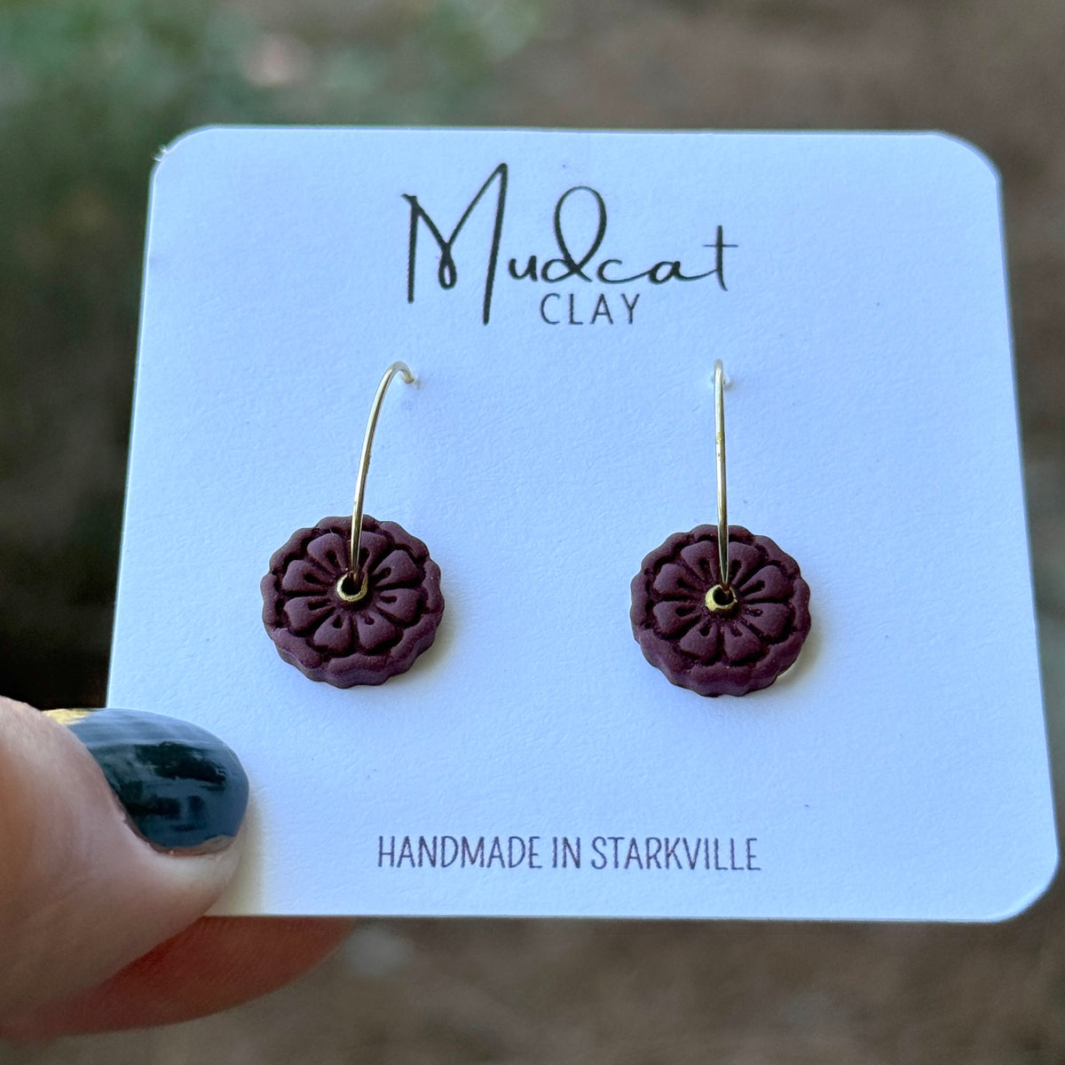 Small Hoop Earrings with Daisy Earrings
